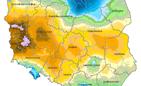 Suszy w Polsce 2019. Podkarpackie na tle kraju