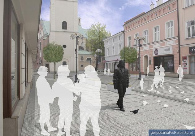 Ulica 3 Maja, pomnik Tadeusza Nalepy. Proj. AG Doradztwo i Projektowanie 