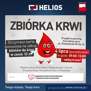 Zbiórka krwi z kinem Helios