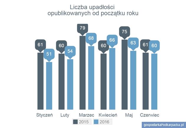 Źródło: Monitor Sądowy i Gospodarczy, dane przeanalizowane przez Euler Hermes z grupy Allianz