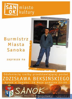 Rzeźba Beksińskiego w Sanoku