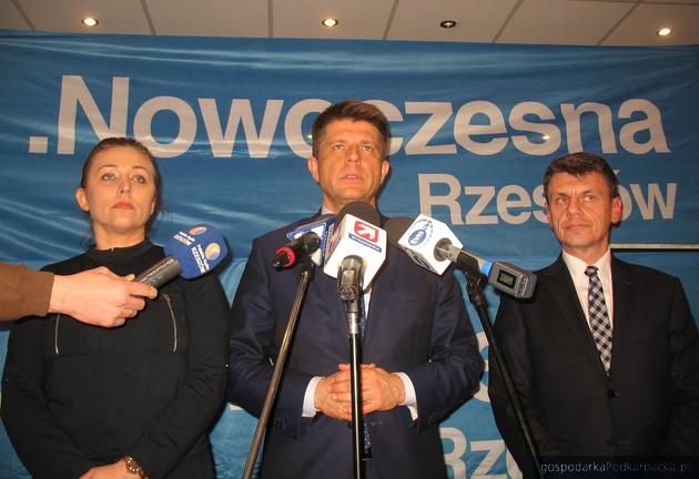 Od lewej Anna Skiba, Ryszard Petru i Robert Homicki. Fot. ac