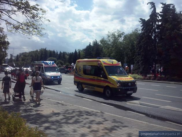 Protest ratowników medycznych w Rzeszowie