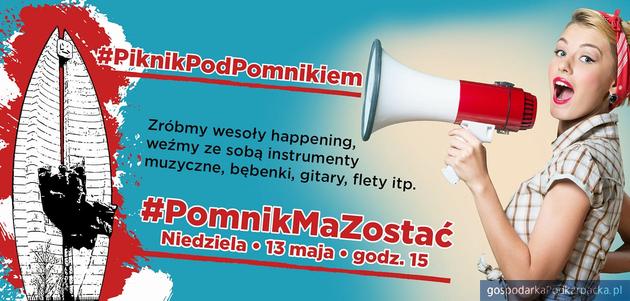 Happening zwolenników Pomnika Czynu Rewolucyjnego 