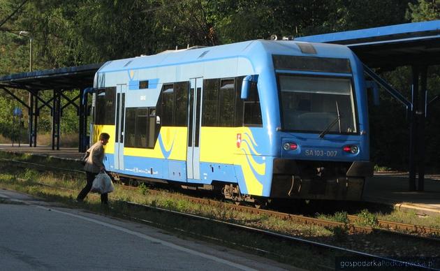 Lubelski szynobus na stacji Stalowa Wola-Rozwadów, fot. Adam Cyło