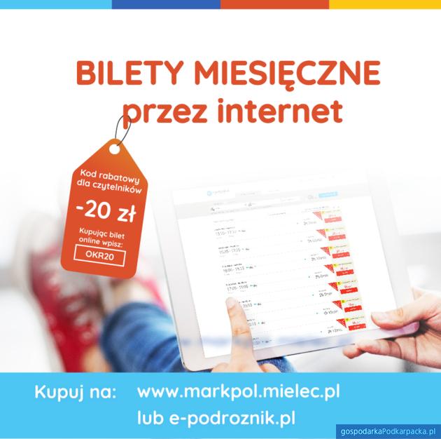 Bilety miesięczne  na autobusy Markpol przez internet