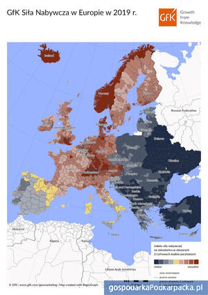 Siła nabywcza w Europie w 2019 r