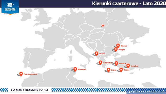 Nowe połączenie czarterowe z lotniska Rzeszów-Jasionka w 2020 r.