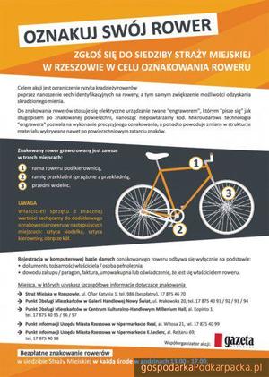 Znakowanie rowerów w Rzeszowie