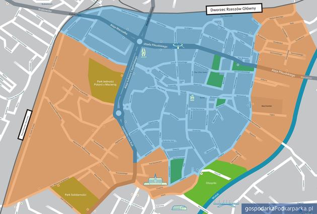 Mapa płątnej strefy w Rzeszowie