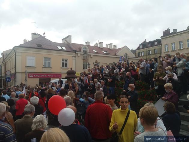 Rafała Trzaskowskiego na rzeszowskim Rynku