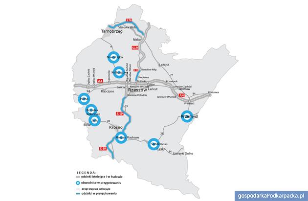 Przygotowania do budowy dróg ekspresowych i obwodnic na drogach krajowych na Podkarpaciu. Źródło GDDKiA 