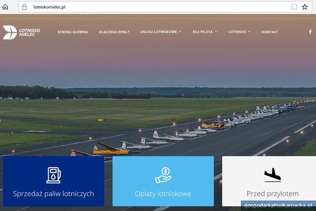 Usługi Lotnisko Mielec można zamawiać przez internat. Firma zaktualizowała swoją stronę 
