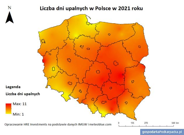 Upały w Polsce – Rzeszów i Podkarpackie na tle kraju