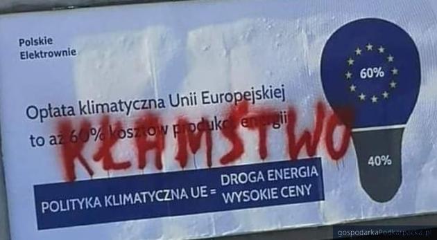 Podkarpackie ulice zalane anty-unijną kampanią dotyczącą cen prądu!