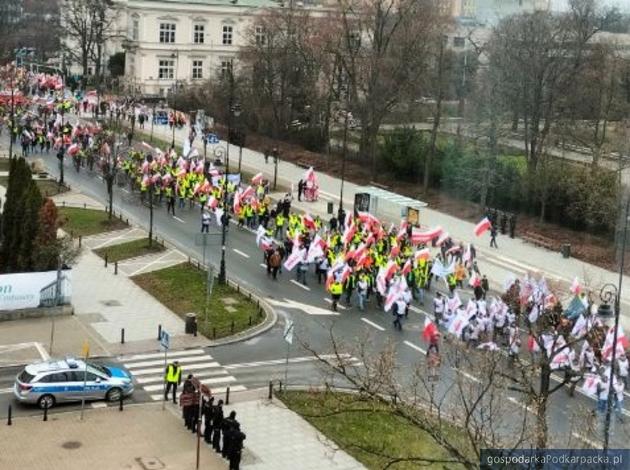 Manifestacja rolników w Warszawie