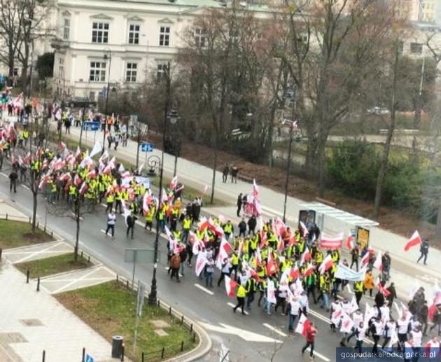 Manifestacja rolników w Warszawie