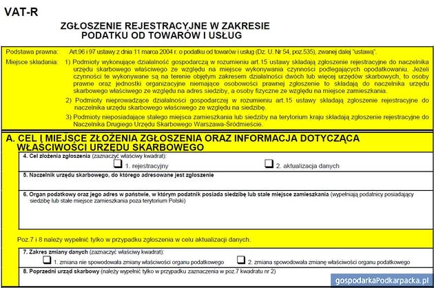 Zgłoszenie rejestracyjne VAT-R także dla zwolnionych z podatku VAT