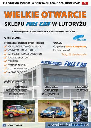 Piknik motoryzacyjny w Lutoryżu – otwarcie Full Car 